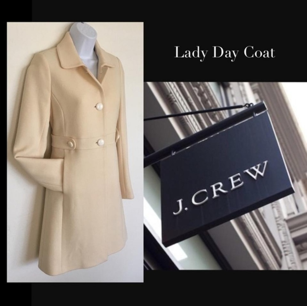 J Crew Lady Day Coat in Cream